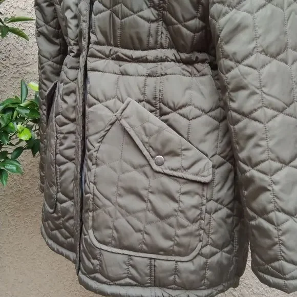 Harve Benard Quilted Anorak Parka Jacket Army Green  Sz XL NWoT - Picture 5 of 9